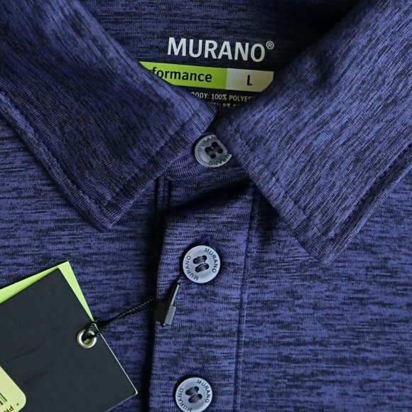 Murano Performance Short Sleeve Navy Polo NWT - Picture 5 of 7